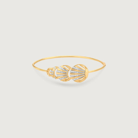 Radiant Shell Diamond Bangle