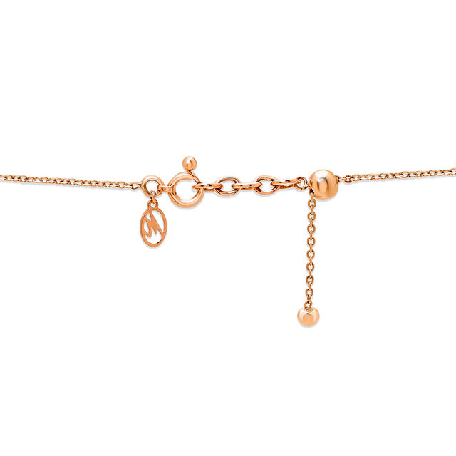 14Kt Rose Gold Oval Sparkling Diamond Necklace,,hi-res image number null