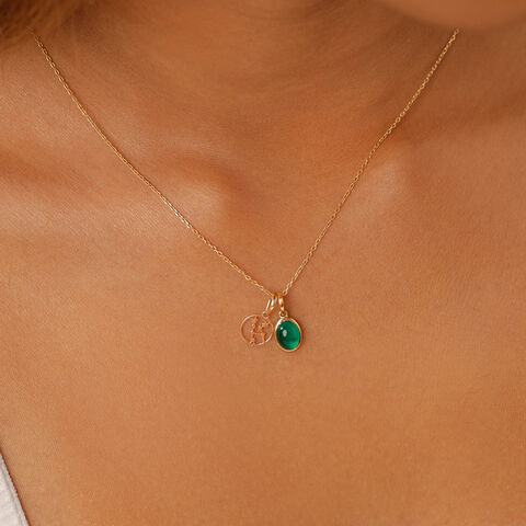 14kt Gold Taurus Birthstone Pendant