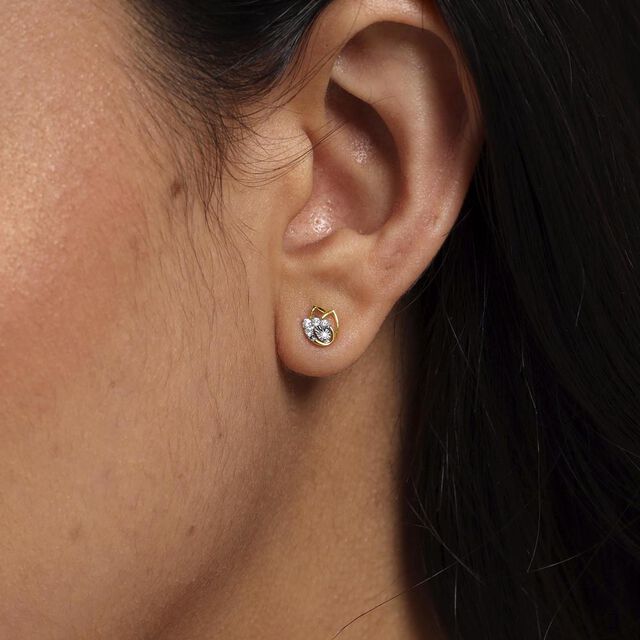 Aura Petal Diamond Stud Earrings,,hi-res image number null