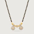 Floral Delight 18 Kt Gold and Diamond Vati Mangalsutra,,hi-res view 3