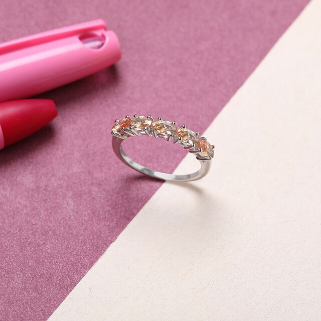 Champagne Sparkler Silver Ring,,hi-res image number null