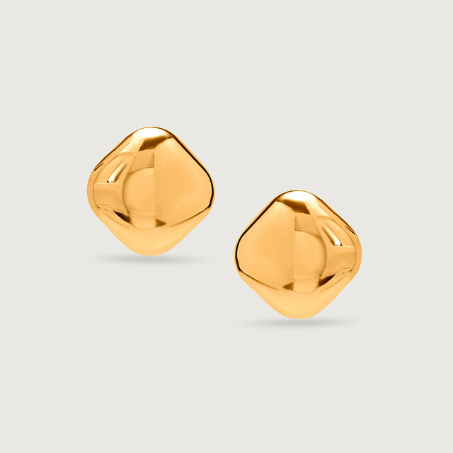 Square Sensation 18KT Gold Stud Earrings,,hi-res image number null