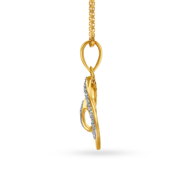 14kt Yellow Gold Diamond Pendant,,hi-res image number null