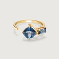 Scarlet 14KT London Blue Topaz Finger Ring,,hi-res view 2
