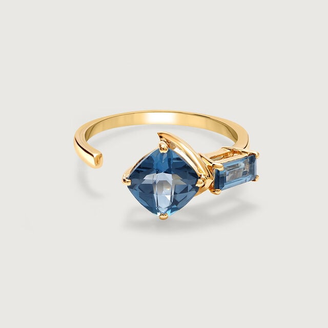 Scarlet 14KT London Blue Topaz Finger Ring,,hi-res image number null
