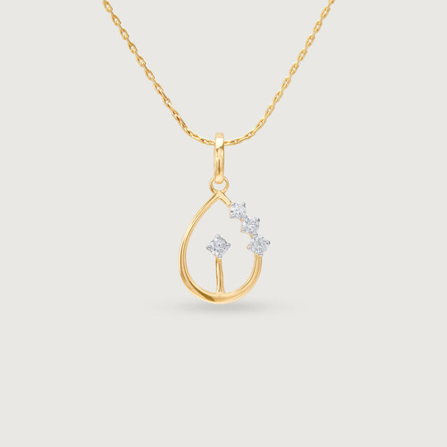 Gleaming Teardrop Diamond Pendant,,hi-res image number null