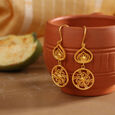 Eternal Heirlooms 22KT Gold Drop Earrings,,hi-res view 1