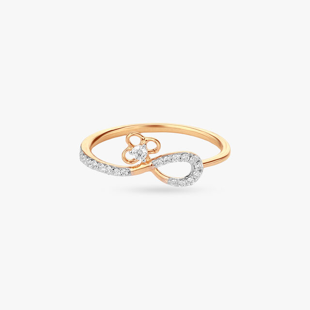 Floral Infinity Diamond Ring,,hi-res image number null