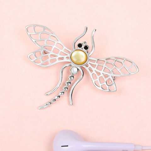 Enchanted Dragonfly Silver Brooch