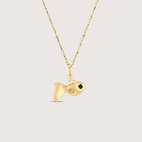 Friendly Fish Gold Pendant