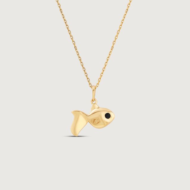 Friendly Fish Gold Pendant,,hi-res image number null