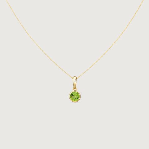 Fresh Light Peridot Gold Pendant