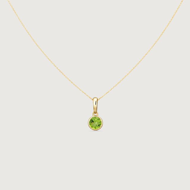 Fresh Light Peridot Gold Pendant,,hi-res image number null