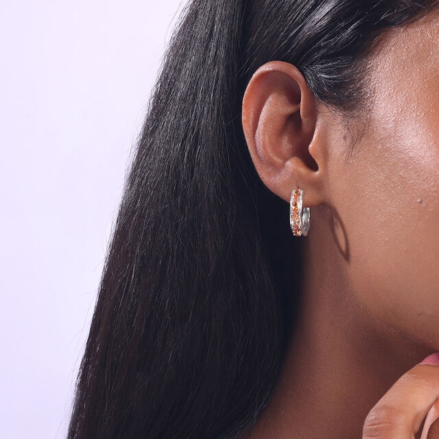 Glossy Glint Silver Earrings,,hi-res image number null