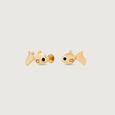Friendly Fish Gold Stud Earrings,,hi-res view 4