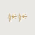 Geometric Aura Diamond Earrings,,hi-res view 2