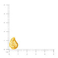 14KT Yellow Gold Stud Earrings With Leaf Design And Openwork,,hi-res view 4