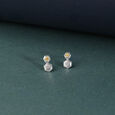 Cheerful Hex Silver Drop Earrings,,hi-res view 1