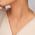 14KT Yellow Gold Sapphire Dreams Diamond Necklace,,hi-res view 1