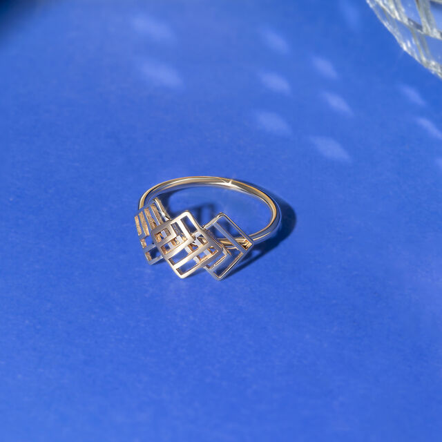 Disco Lattice Gold Finger Ring,,hi-res image number null