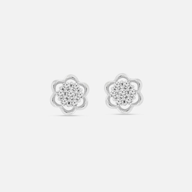 Blooming Beauty Silver Stud Earrings,,hi-res image number null