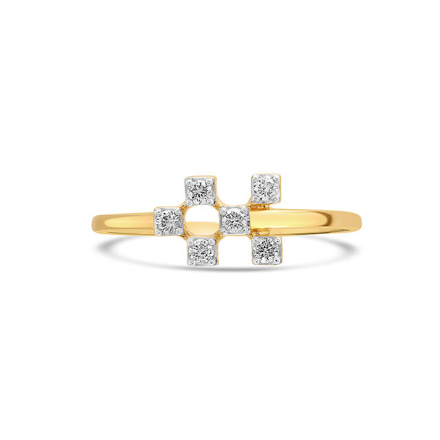 14KT Yellow Gold Ice Spike Symphony Diamond Ring,,hi-res image number null