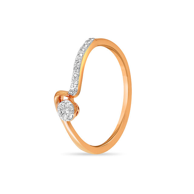 14KT Rose Gold Sparkling Connections Diamond Finger Ring,,hi-res image number null