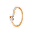 14KT Rose Gold Sparkling Connections Diamond Finger Ring,,hi-res view 2