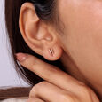 Divine Duo 14KT Yellow & Rose Gold Diamond Stud Earrings,,hi-res view 2