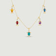Colour Kin Multicolour Gold Necklace,,hi-res view 4