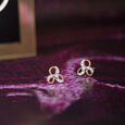 Bold Glimmer Gold & Diamond Stud Earrings,,hi-res view 1