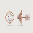 Radiant Marquise Gold & Diamond Stud Earrings,,hi-res view 4