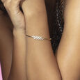 Strobe Rhythm Gold & Diamond Bangle,,hi-res view 2