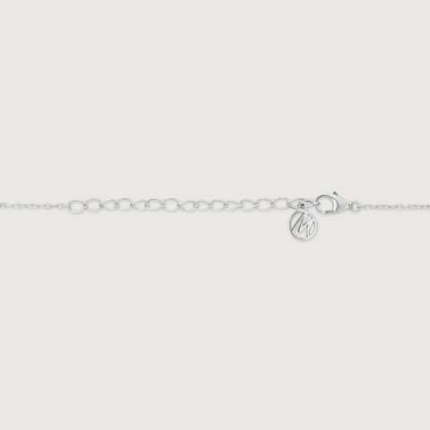 Delicate Leaf Drop Silver Necklace
