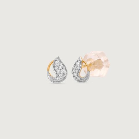 Paisley Aura Diamond Stud Earrings
