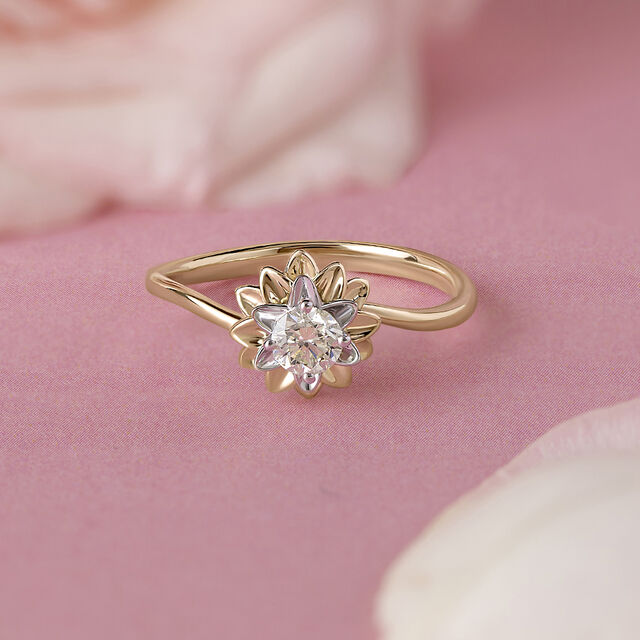 Eternal Bloom 14 kt Gold & Diamond Finger Ring,,hi-res image number null