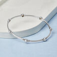 Elegant Pearl Silver Bangle,,hi-res view 1