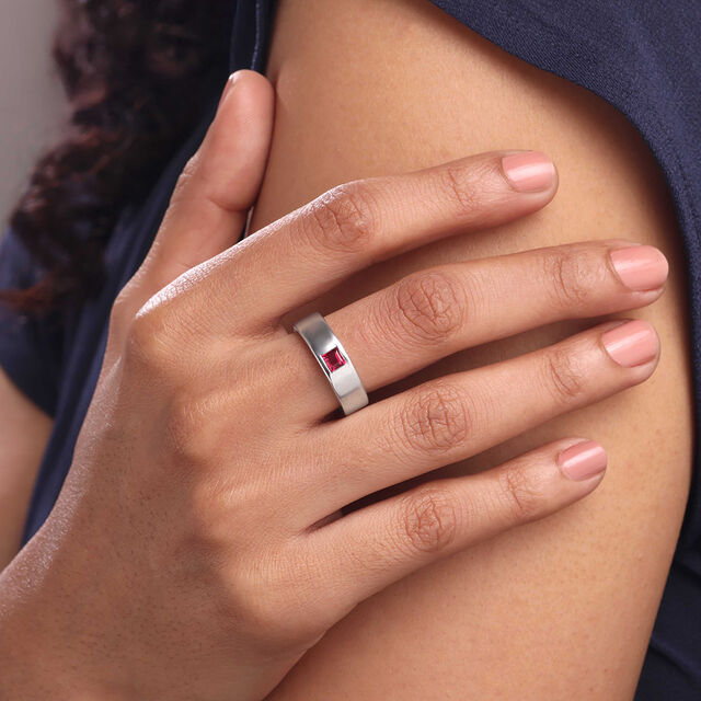 Bold Aura Silver Ring,,hi-res image number null