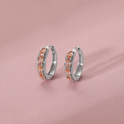 Glossy Glint Silver Earrings