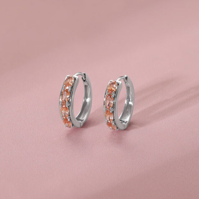 Glossy Glint Silver Earrings,,hi-res image number null