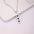 Facet Bar Silver Necklace,,hi-res view 1