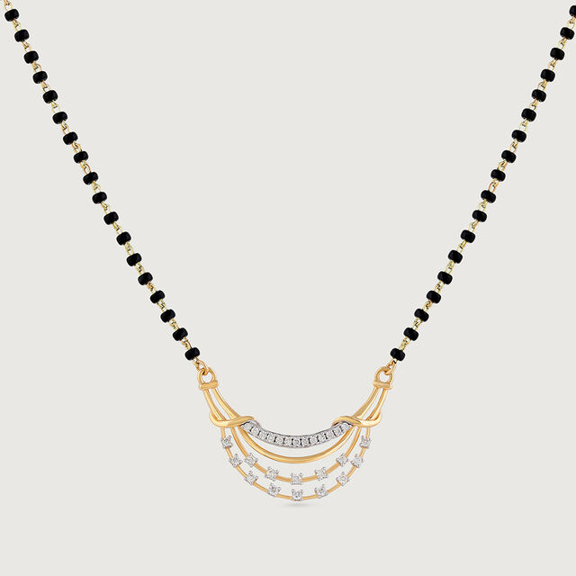 Layered Grace Gold and Diamond Mangalsutra,,hi-res image number null