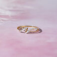 Flowing Grace Gold & Diamond Finger Ring,,hi-res view 1