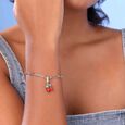 Red Cherry Silver Pendant,,hi-res view 2