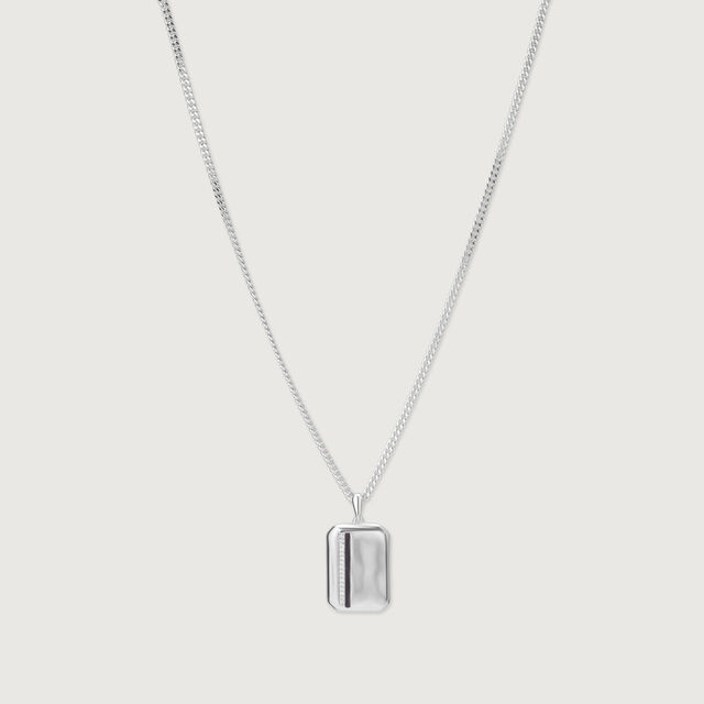 Polished Edge Silver Necklace,,hi-res image number null
