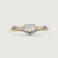 Celestial Heart 14 kt Gold & Diamond Finger Ring,,hi-res view 3