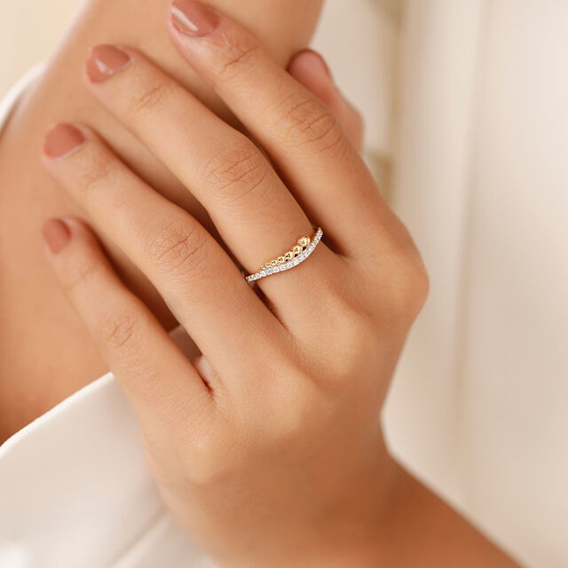 Golden Orbs Cascade 18KT Diamond Ring,,hi-res image number null