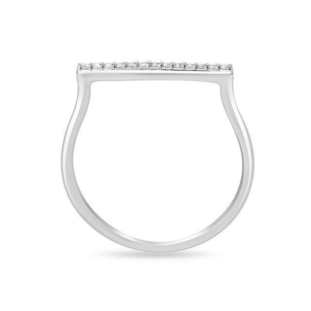 18 KT White Gold Minimal Diamond Ring,,hi-res view 4