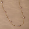 Elegant Lustrous 18KT Gold & Pearl Necklace,,hi-res view 1
